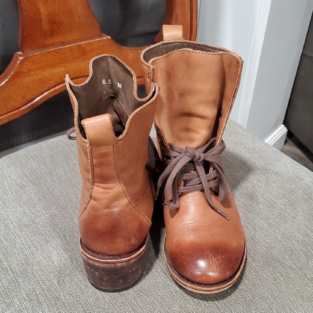 Brown Leather Ankle Boots
